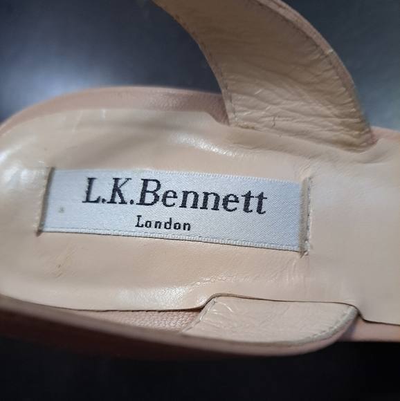 L.K. Bennett London Keira Snakeskin Cap Toe Heels  Size 7 (37.5) - Picture 8 of 12